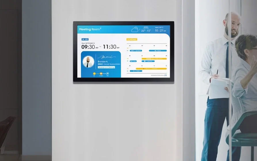 interactive touch displays office scheduling