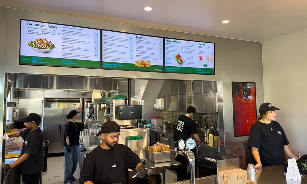 digital menu boards qsr restaurant digital signage